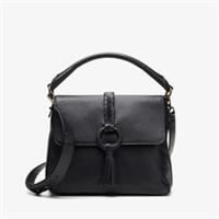 Clarks Womens Casual Mid 2 Black Leather Shoulder Bag Leather Casual