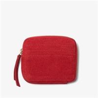 Clarks Womens Roslyn Small Red Suede Purse Suede Casual