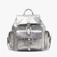 Clarks Womens Raelyn Pack Silver Leather Backpack Leather Casual