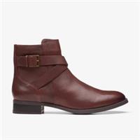 Clarks Womens Hamble Buckle British Tan Leather Ankle Boots Leather Casual
