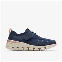 Clarks Womens Nature X Cove Navy Combination Trainers Leather Sports