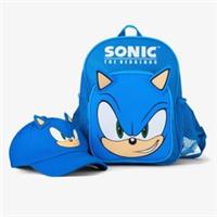 Clarks Boys,Girls,Kids Unisex Sonic The Hedgehog Backpack and Hat Blue