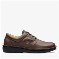Clarks Mens Nature II Tan Derby Shoes,Lace Up Oiled Leather Casual