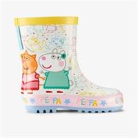 Clarks Girls Peppa Pig Welly Toddler White Combination Wellies Synthetic Casual