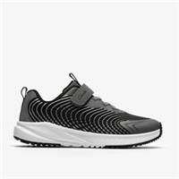 Clarks Boys Deyes Dash Kid Black/Grey Trainers Textile School