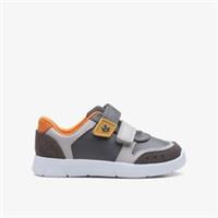 Clarks Boys Ath Roar Toddler Grey Leather Riptape,Trainers Leather Sports