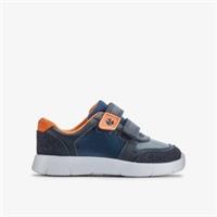 Clarks Boys Ath Roar Toddler Navy Riptape,Trainers Leather Sports