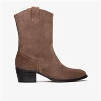Clarks Womens Octavia Up Taupe Suede Heels,Mid Calf Boots Suede Casual