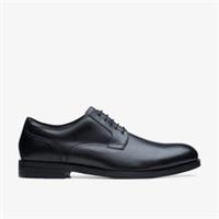 Clarks Mens Craftdean Lace Black Leather Derby Shoes Leather Smart