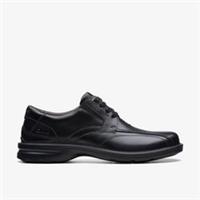 Clarks Mens Gessler Lace Black Leather Lace Up Leather Smart Casual,Casual