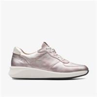 Clarks Womens Un Rio Sprint Platinum Trainers Leather Sports