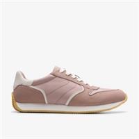 Clarks Womens Teirra Run Mauve Trainers Textile Casual