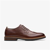 Clarks Mens Pitney Limit Tan Leather Brogues Leather Smart Casual,Smart