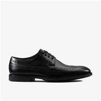 Clarks Mens Ronnie Limit Black Leather Brogues Leather Smart