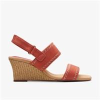 Clarks Womens Kyarra Rose Blush Nubuck Wedges Nubuck Smart