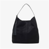 Clarks Womens Tornolo Rose Black Combination Shoulder Bag Suede Casual