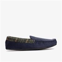 Clarks Mens Fireside Mocc Navy Slippers Textile Casual