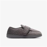 Clarks Womens Luna Charm Dark Grey Slippers Textile Casual