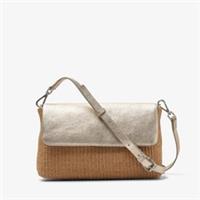 Clarks Womens Summery Small Champagne Leather Cross Body Bag Leather Casual