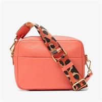 Clarks Womens Kierra Strap Coral Leather Cross Body Bag Leather Casual