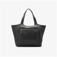 Clarks Womens Dress Day Tote Black Leather Tote Bag,Shoulder Bag Leather Casual