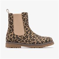 Clarks Girls Adelaide Fly Kid Leopard Print Chelsea Boots,Ankle Boots Textile