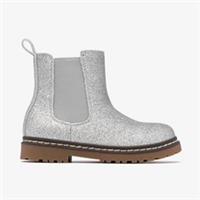 Clarks Girls Adelaide Fly Toddler Silver Metallic Chelsea Boots,Ankle Boots