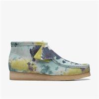 Clarks Mens Wallabee Boot Turquoise Tie Dye Lace Up,Wallabee Leather Casual