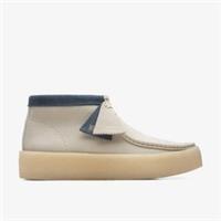 Clarks Mens Wallabee Cup Boot White Nubuck Lace Up,Wallabee Nubuck Casual