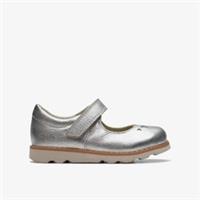 Clarks Girls Crown Jane Toddler Metallic Bar Shoes Leather Casual