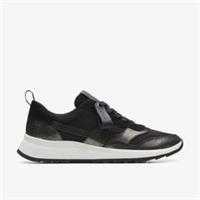 Clarks Womens Dash Lite Jazz Black Combination Trainers Leather Sports