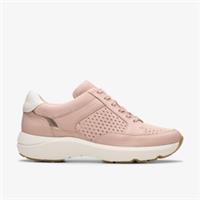 Clarks Womens Tivoli Walk Light Pink Combination Trainers Leather Sports
