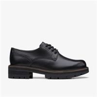 Clarks Womens Orianna Derby Black Derby Shoes,Lace Up Leather Casual