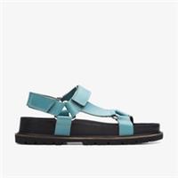 Clarks Womens Orianna Sporty Turquoise Flatforms Leather Casual