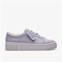 Clarks Womens Mayhill Walk Lilac Leather Trainers Leather Casual