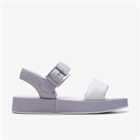Clarks Womens Alda Strap Lilac Combination Flatforms,Flat Sandals Leather Casual