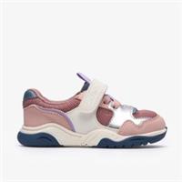 Clarks Girls Feather Hero Toddler Pink Combination Synthetic Riptape,Trainers