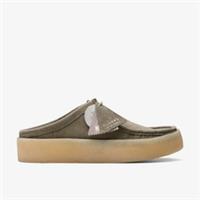 Clarks Mens Wallabee Cup Lo Olive Eco Leather Wallabee,Slip Ons Leather Casual