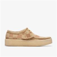 Clarks Mens Wallabee Cup Maple Check Wallabee,Lace Up Suede Casual