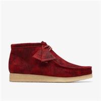 Clarks Mens Wallabee Boot Burgundy Wallabee,Lace Up Suede Casual