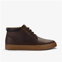 Clarks Mens Lockton Mid Tan Oily Leather Ankle Boots,Lace Up Oiled Leather