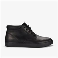 Clarks Mens Lockton Mid Black Leather Ankle Boots,Lace Up Oiled Leather Casual