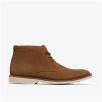 Clarks Mens Atticus LT Mid Cola Suede Ankle Boots Suede Casual
