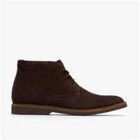 Clarks Mens Atticus LT Mid Dark Brown Suede Ankle Boots Suede Casual