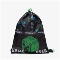 Clarks Boys,Girls,Kids Unisex Minecraft Trainer Bag Black/Green Drawstring Bag