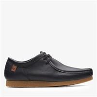 Clarks Mens Shacre II Run Black Leather Lace Up Leather Casual
