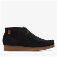 Clarks Mens Shacre Boot Black Suede Ankle Boots,Lace Up Suede Casual