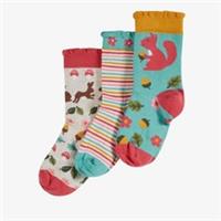 Clarks Girls Rock My Socks 3 Pack Infant Size 3-5 Floral Multicolour Socks