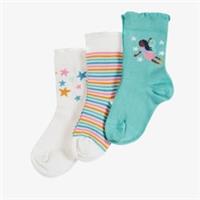 Clarks Girls Freya Frill 0-6 months 3 Pack Socks Forest Fairies Socks Textile