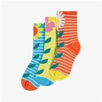 Clarks Girls Rock My Socks 3 Pack Size 9- 12 Echinacea Multicolour Socks Textile